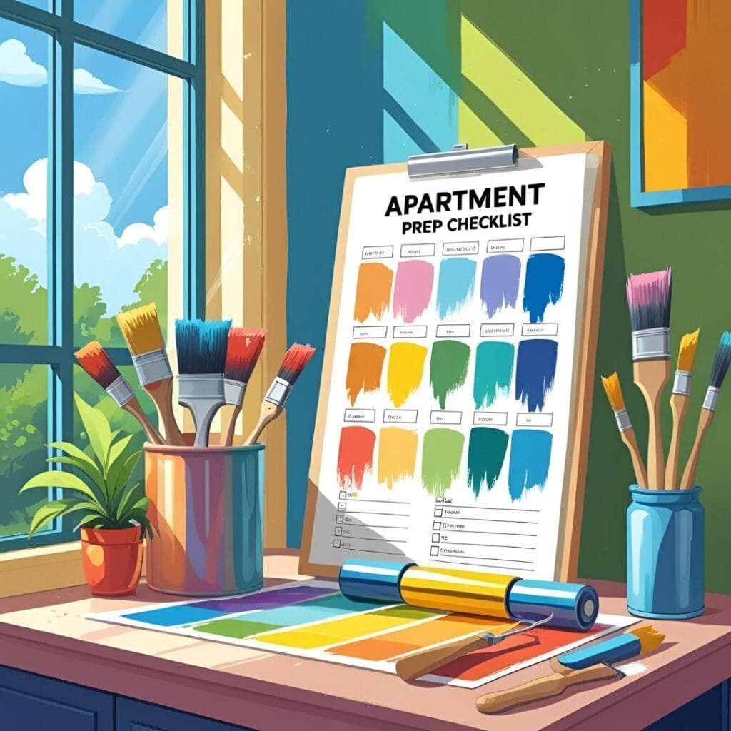 Preparation checklist for painting an apartment